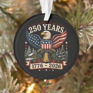 Aigle de Noël patriotique du 250e anniversaire des