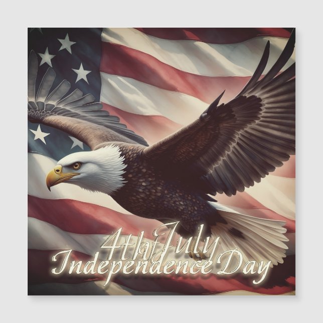 Aigle du 4 juillet avec drapeau américain (Devant)