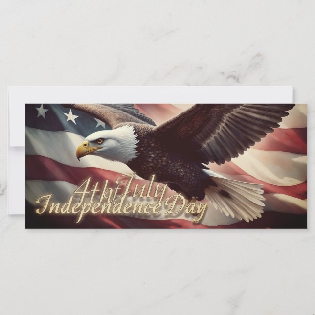 Aigle du 4 juillet avec drapeau américain (Devant)
