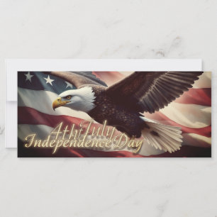 Aigle du 4 juillet avec drapeau américain