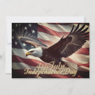 Aigle du 4 juillet avec drapeau américain