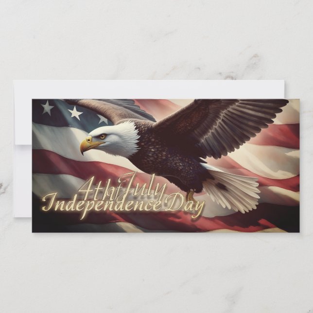 Aigle du 4 juillet avec drapeau américain (Devant)