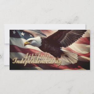 Aigle du 4 juillet avec drapeau américain