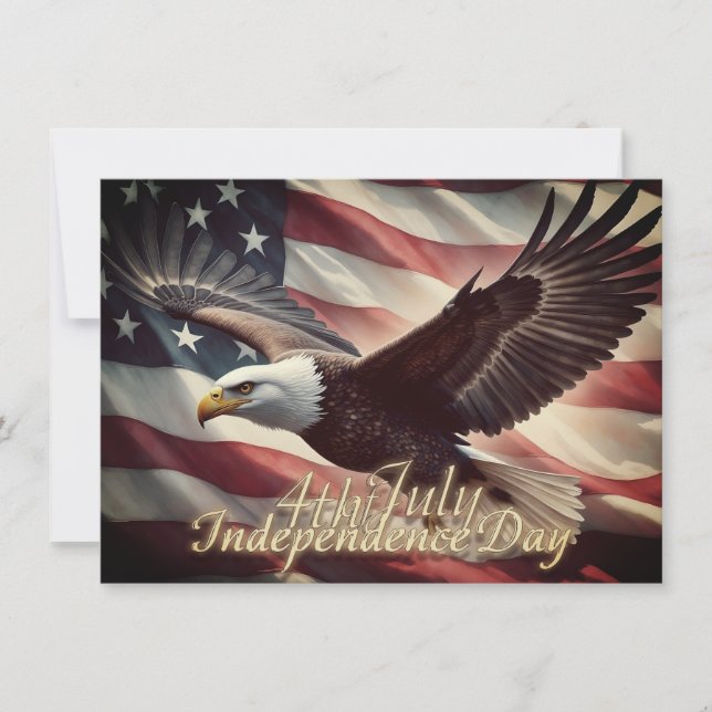 Aigle du 4 juillet avec drapeau américain (Devant)