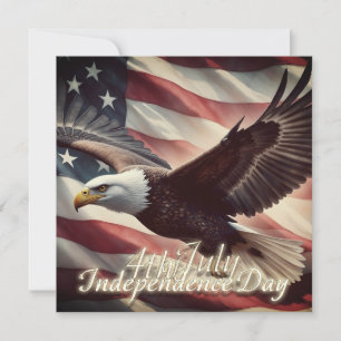 Aigle du 4 juillet avec drapeau américain