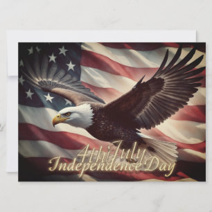 Aigle du 4 juillet avec drapeau américain