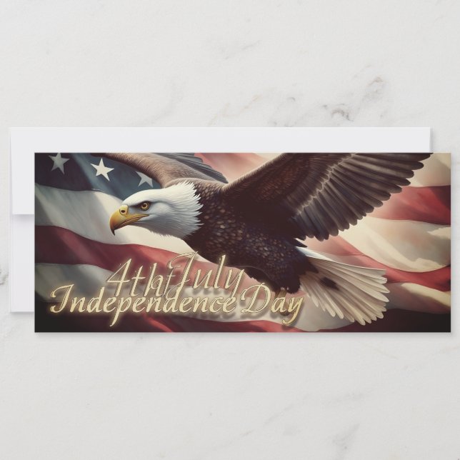 Aigle du 4 juillet avec drapeau américain (Devant)