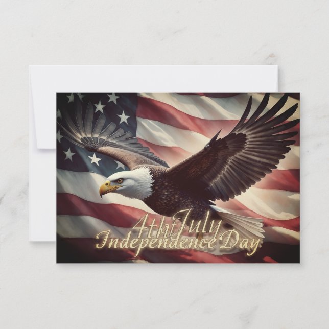 Aigle du 4 juillet avec drapeau américain (Devant)