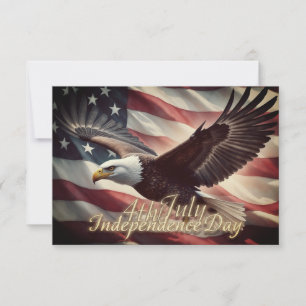 Aigle du 4 juillet avec drapeau américain