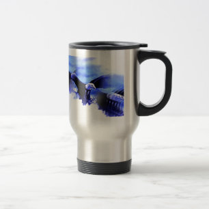 Aigle en vol Bleu Couleur Mug
