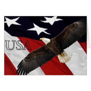 Aigle et drapeau américain USA