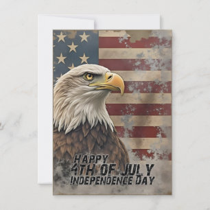 Aigle et drapeau majestueux - Esprit de liberté