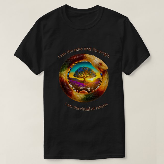 Aigle et serpent Arbre de vie 006a T-shirt (Design devant)