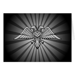 Aigle gris à deux têtes