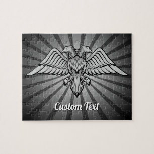 Aigle gris avec deux têtes Puzzle