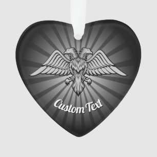 Aigle gris avec ornement à deux têtes