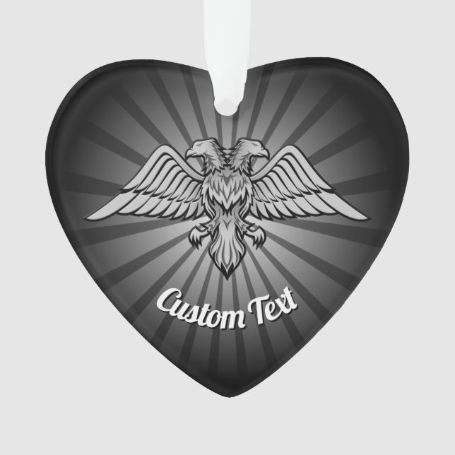Aigle gris avec ornement à deux têtes (devant)