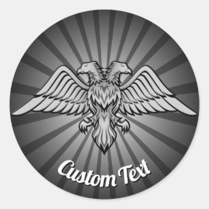 Aigle gris avec Sticker à deux têtes