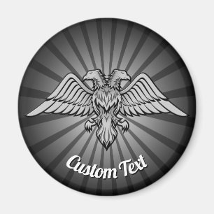 Aigle gris avec un aimant à deux têtes