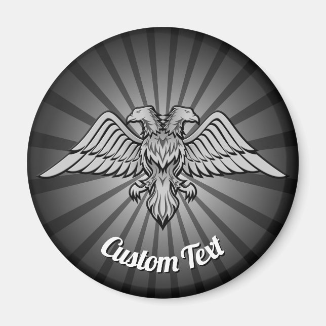 Aigle gris avec un aimant à deux têtes (Devant)