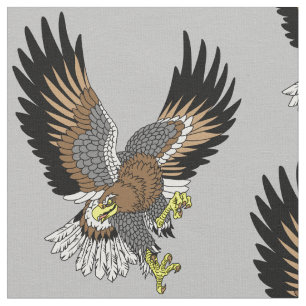 aigle japonais stylisé dans le tissu en vol