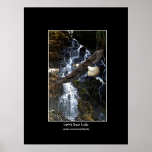 Aigle, Ours d'Esprit et Poster d'Art de Chute d'Ea