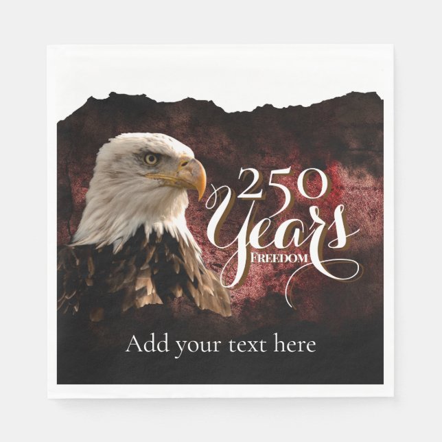 Aigle Patriotique 250 Ans Serviette en Papier (Devant)