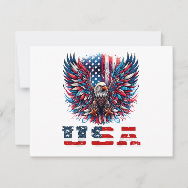 Aigle Patriotique Drapeau USA (Devant)