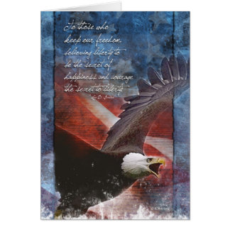 Aigle patriotique en vol