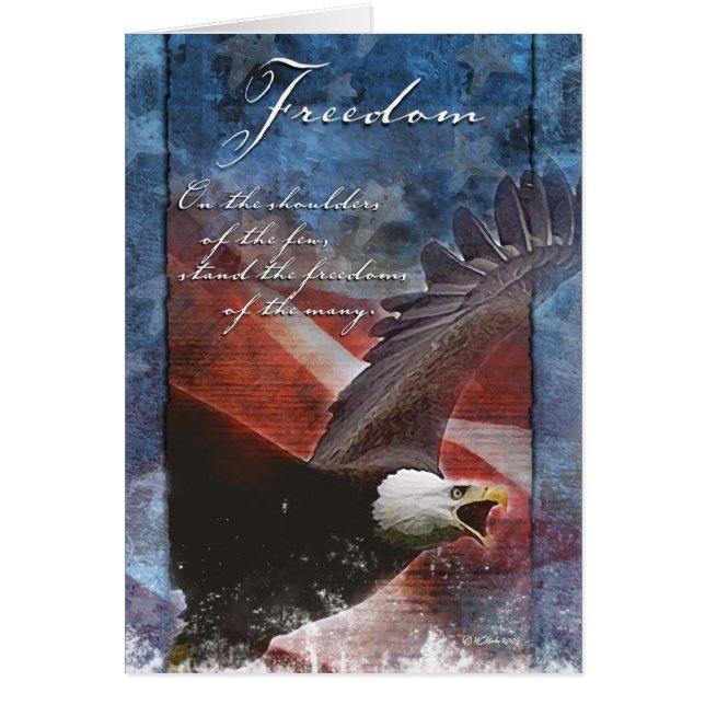 Aigle patriotique en vol (Devant)