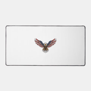 Aigle patriotique gravure vintage vecteur concepti
