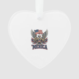 Aigle Patriotique Merica Vintage Vector Design de