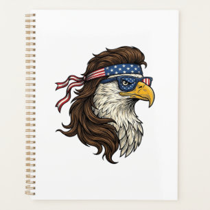 Aigle Patriotique Mullet Gravure Vintage Vecteur D