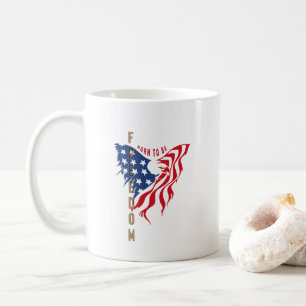Aigle Patriotique Né pour être Libre Mug Classiq