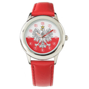 Aigle Polonais Avec Montre D'Enfants Couronne Or