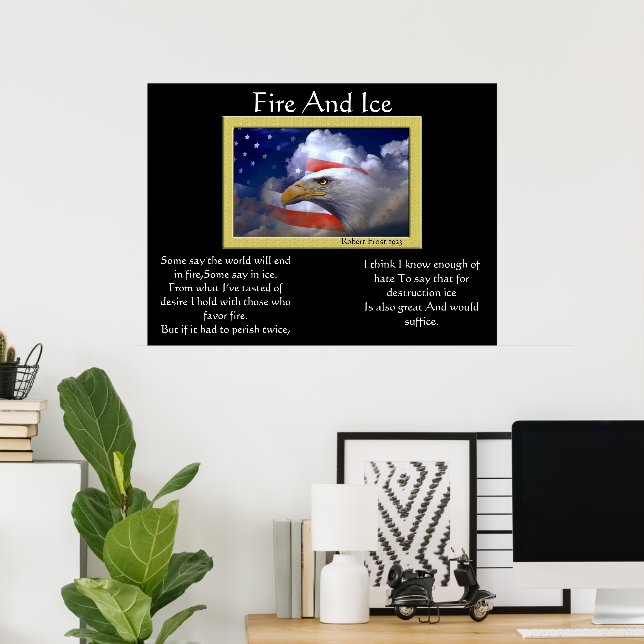 Aigle royal Fire And Ice 4th Of July Affiches 10 (Bureau à domicile)