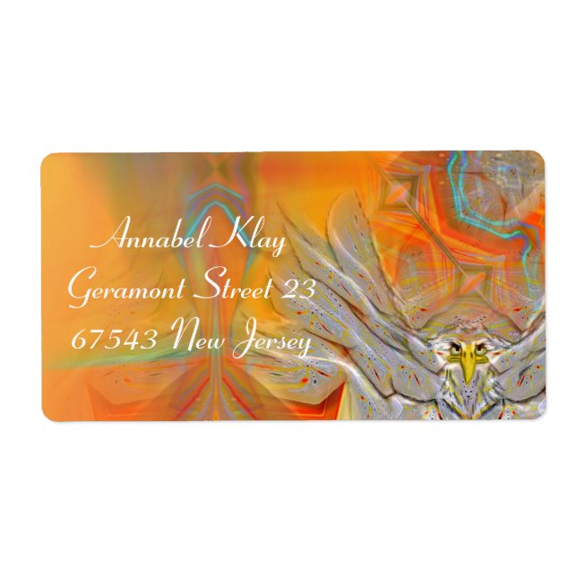 Aigle Solennel vers le haut vers Étiquettes Soleil (Devant)