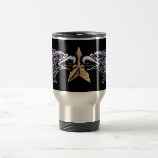 Aigles d'argent avec Mug de voyage en aluminium Go (Centre)