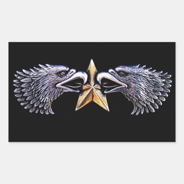 Aigles d'argent avec Stickers Gold Star (Devant)