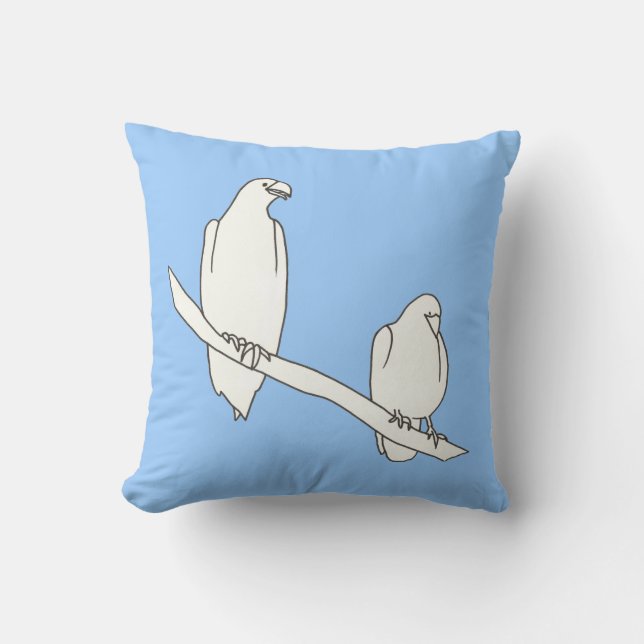 Aigles et Toucan Coussin de dessin en plan (Recto)
