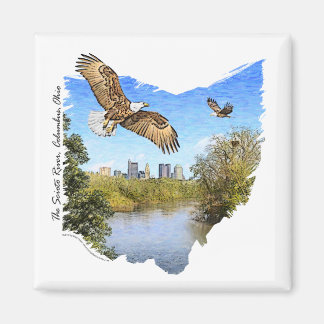 Aigles Scioto River Columbus Ohio Magnet