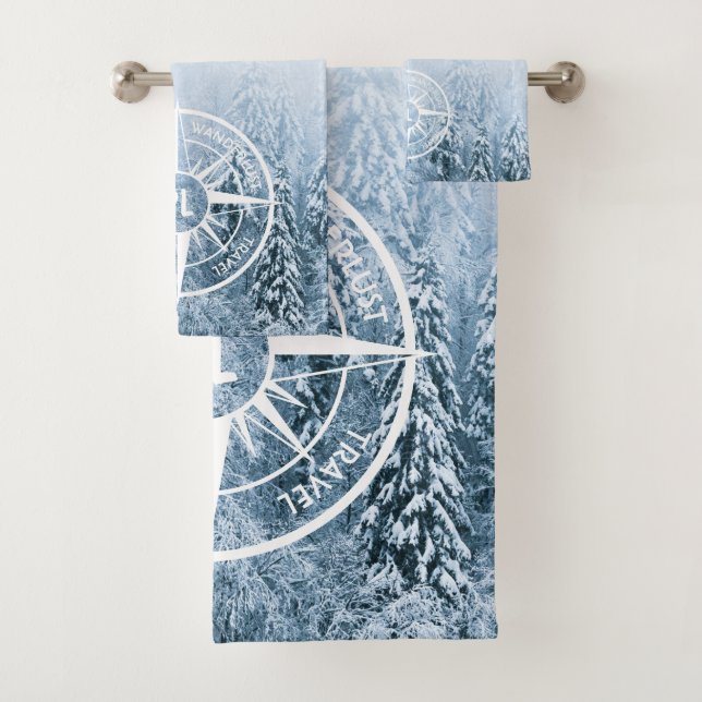 Aiguille de compas monogramme forêt d'épinette d'h (En situation)