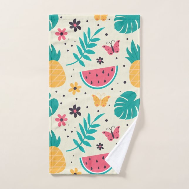 Aiguille de pastèque de fruits tropicaux motif (Serviette à main)