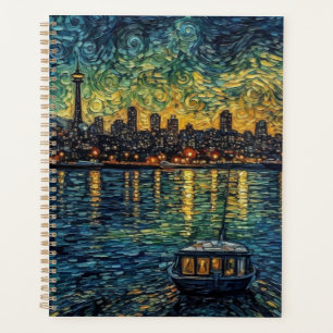 Aiguille spatiale Seatle en style van Gogh