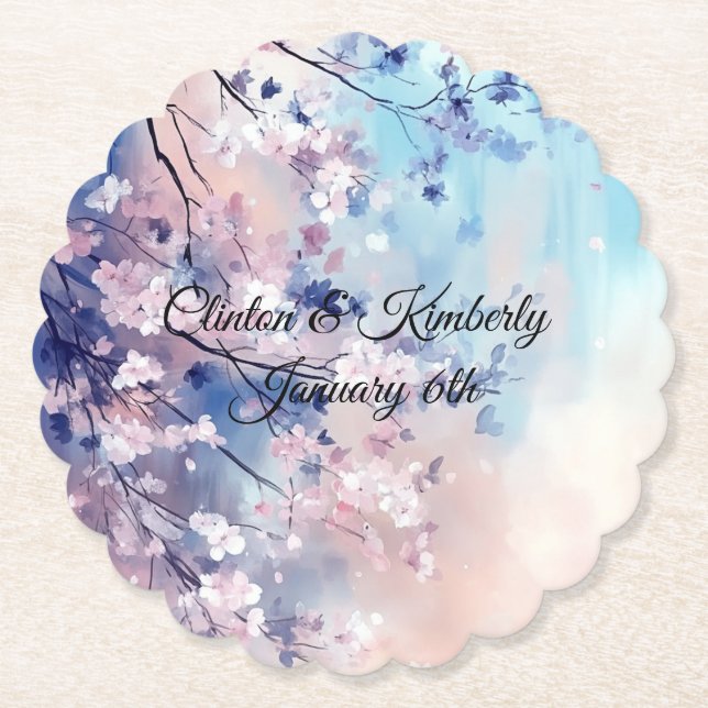 Aiko Dessous-de-verre en papier personnalisable (Devant)