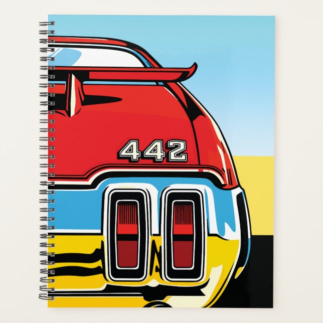 Aile arrière de Muscle Car 442 Impression Pop Art  (Devant)