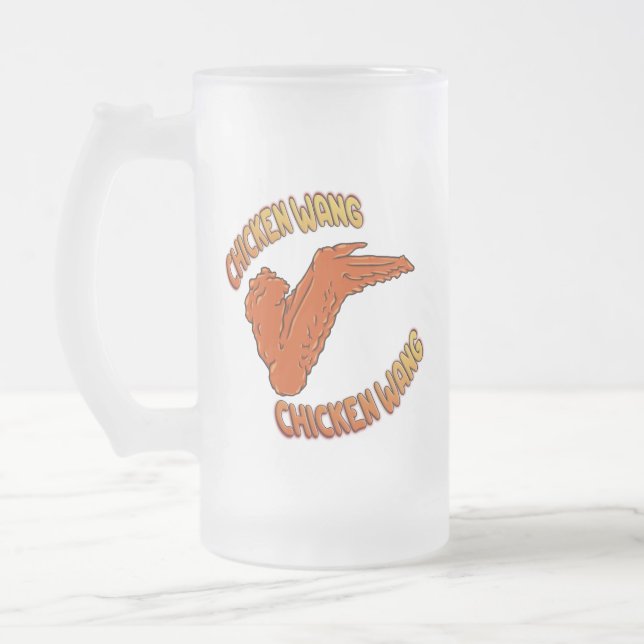 Aile de poulet Mug en verre dépoli (Gauche)
