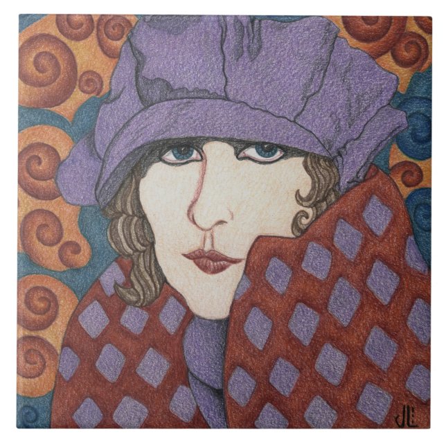 "Aileron dans l'art Nouveau" sur le carreau de (Devant)
