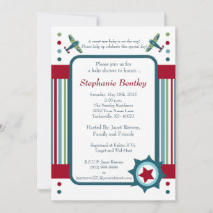 Ailes 5x7 Avion Invitation