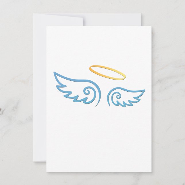 Ailes Angel Bleu avec Halo (Devant)